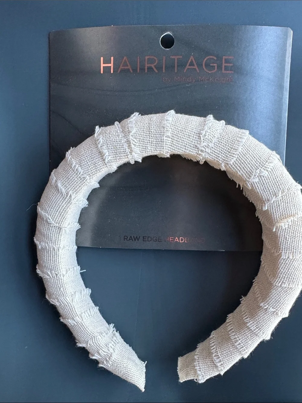 HAIRITAGE Raw Edge Linen Padded Headband NEW 🏷️